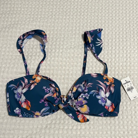 Express floral bikini top NWT - Picture 1 of 5